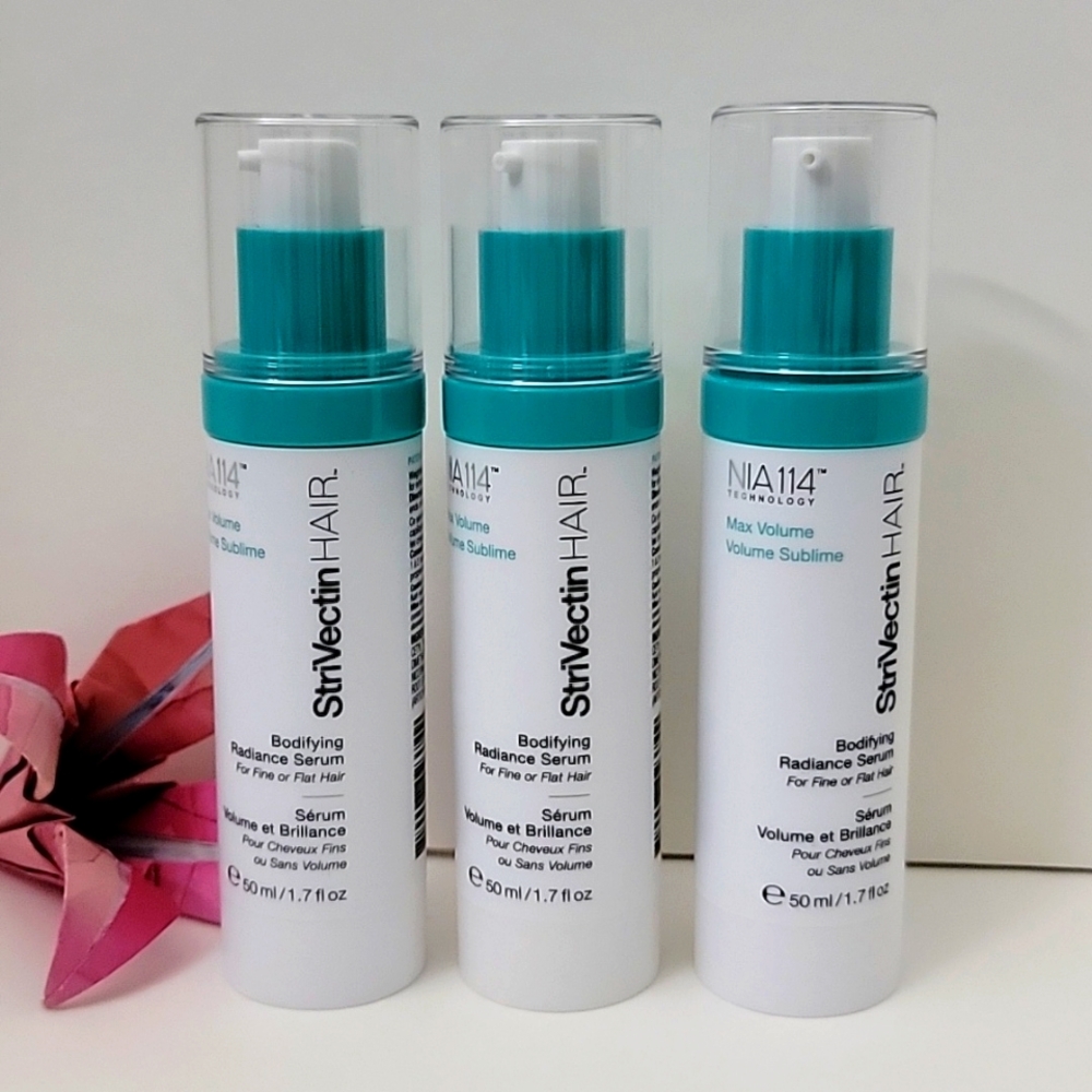 3 pk StriVectin HAIR NIA 114 Bodifying Radiance Serum Max Volume 1.7 oz UNBOX